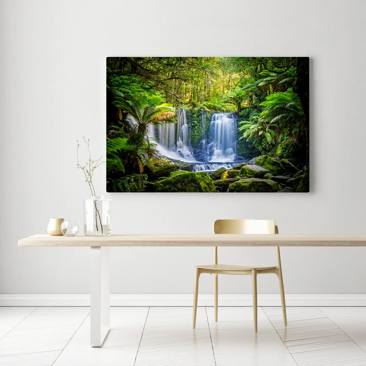 Leinwandbild üppiger wasserfall im Mt Field National Park, Tasmania Leinwandbild üppiger wasserfall im Mt Field National Park, Tasmania