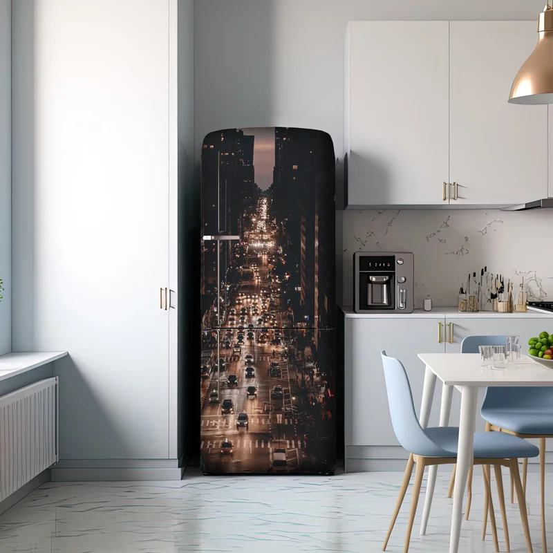 Kühlschrankaufkleber Manhattan nächtliche avenue