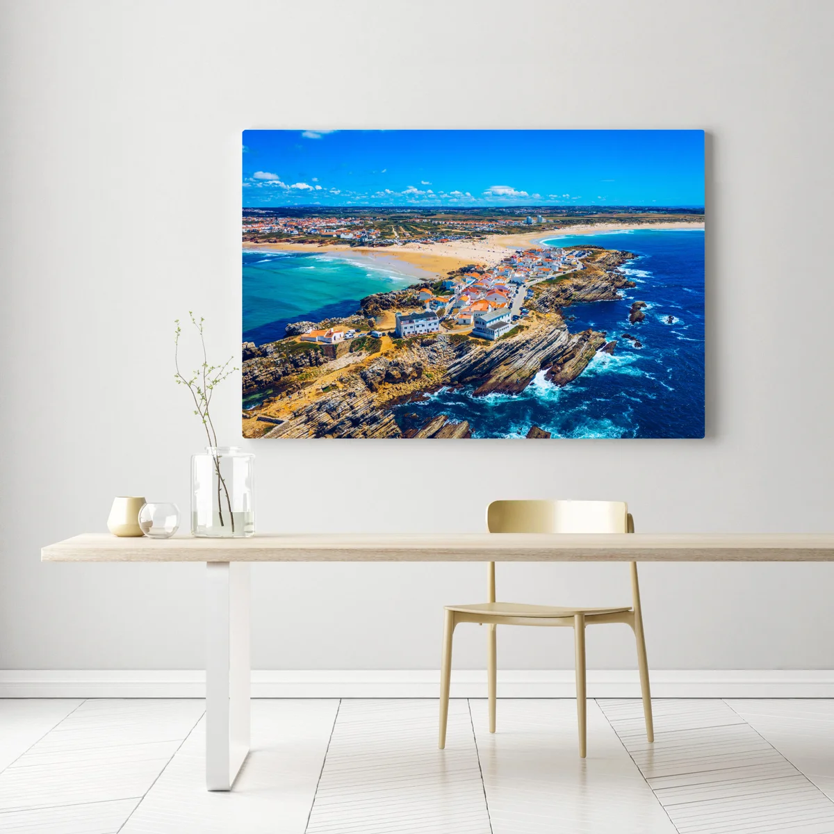 Leinwandbild Baleal küste, Portugal luftaufnahme Leinwandbild Baleal küste, Portugal luftaufnahme