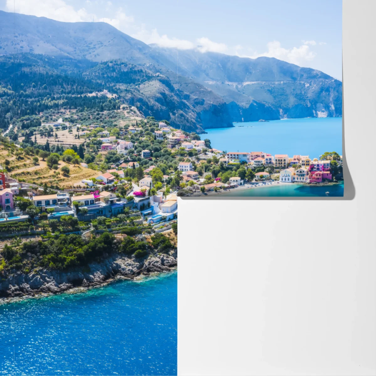 Fototapete sonnige bucht mit türkisfarbenem wasser Fototapete sonnige bucht mit türkisfarbenem wasser