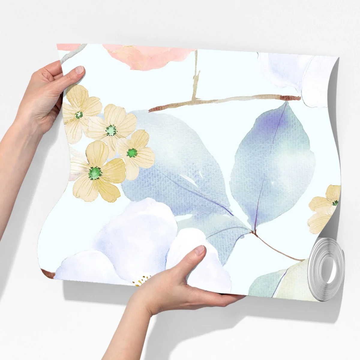 Fototapete zarte pastellblumen in aquarell Fototapete zarte pastellblumen in aquarell