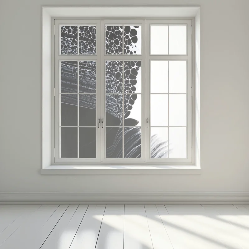 Fensteraufkleber monochromes zellmuster