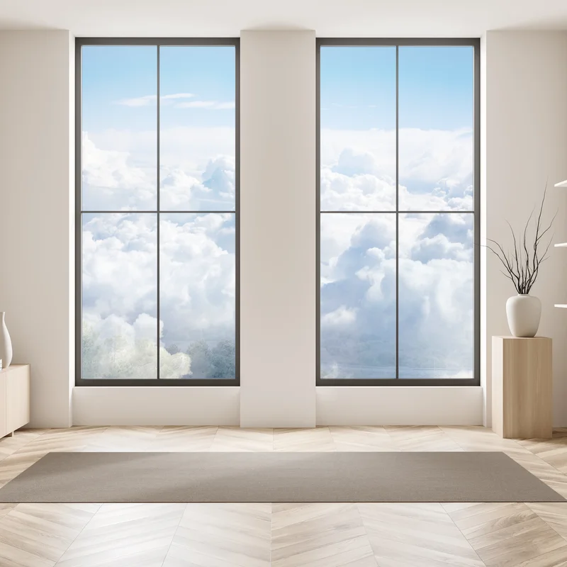 Fensteraufkleber ruhige wolkenlandschaft am blauen himmel