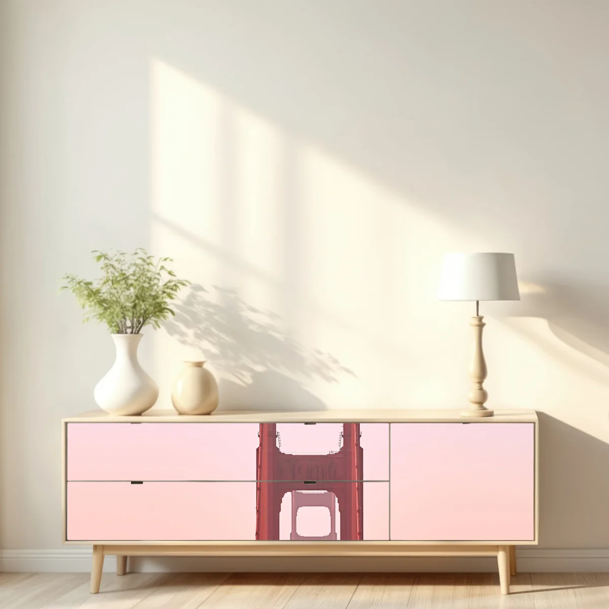 Repositionierbarer Aufkleber Golden Gate bei pastellfarbenem sonnenuntergang Repositionierbarer Aufkleber Golden Gate bei pastellfarbenem sonnenuntergang