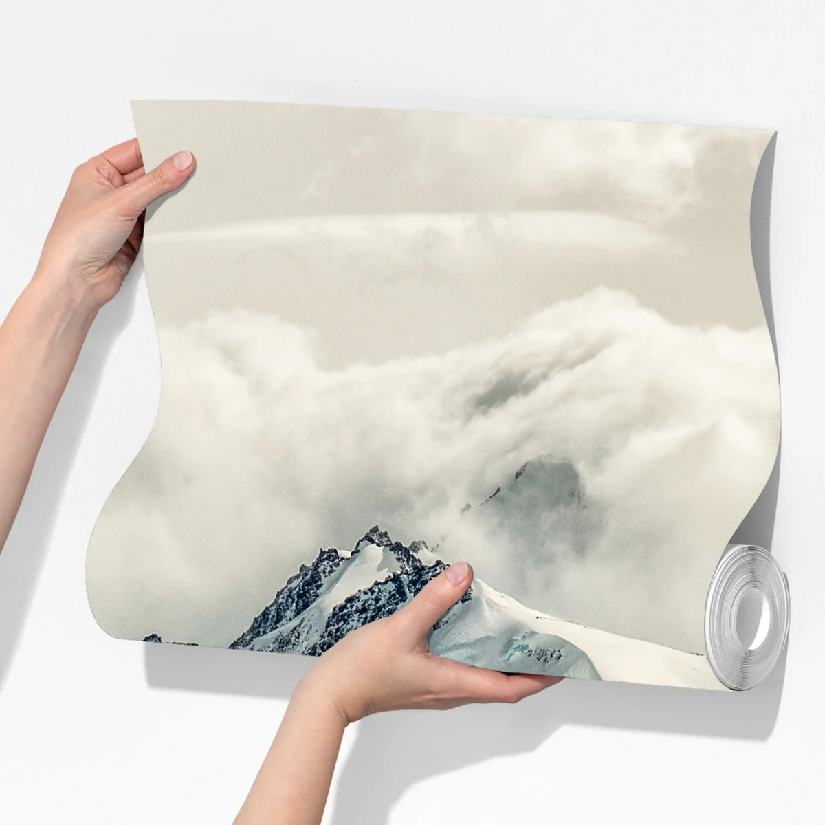 Fototapete schneebedeckter berggipfel mit gletscher Fototapete schneebedeckter berggipfel mit gletscher