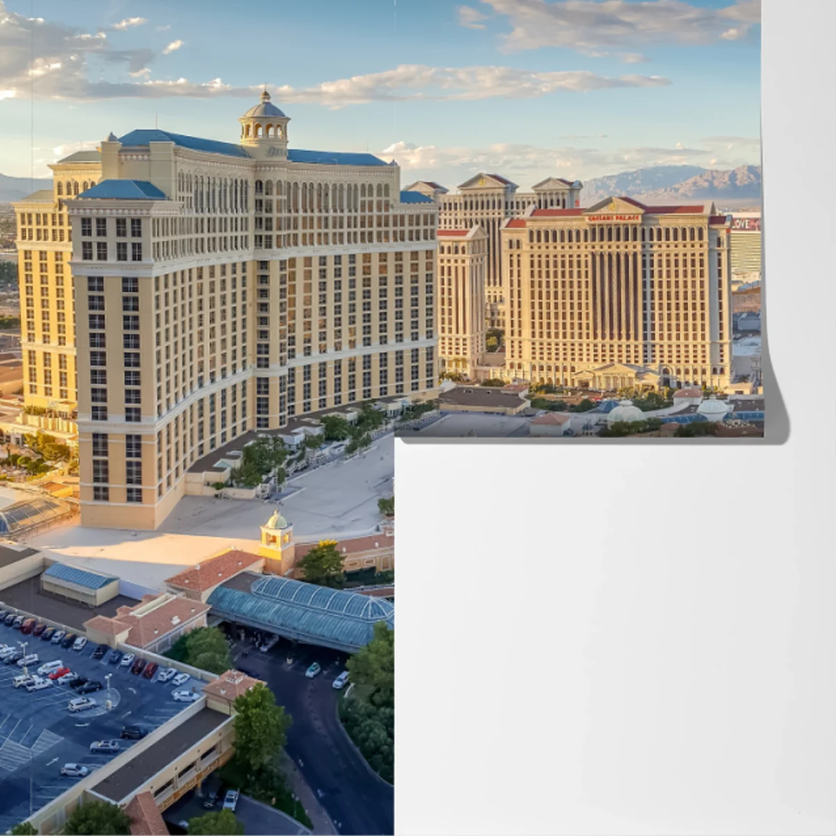 Fototapete abendliches panorama von Las Vegas am strip Fototapete abendliches panorama von Las Vegas am strip