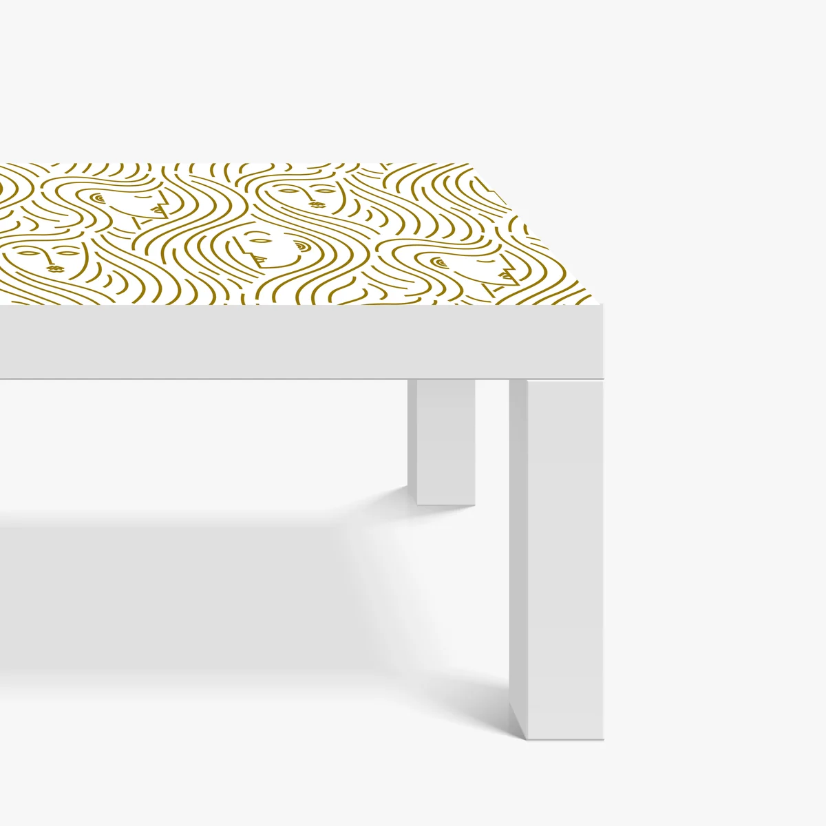 Tischaufkleber und Schreibtischaufkleber goldene fließende gesichter nahtloses muster Tischaufkleber und Schreibtischaufkleber goldene fließende gesichter nahtloses muster