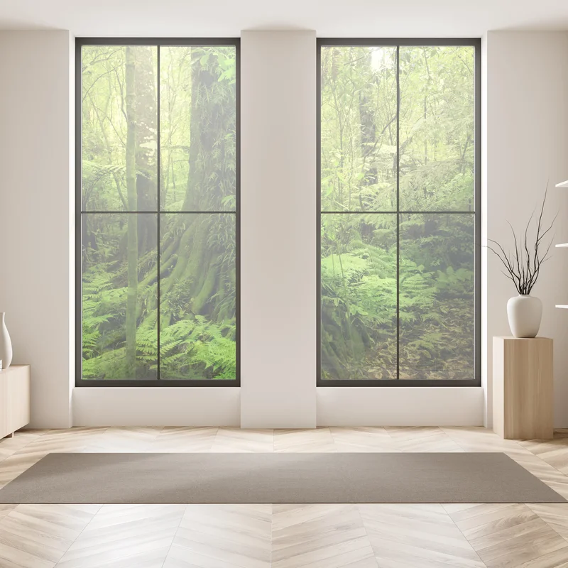 Naklejka na okno bujna tropikalna dżungla Naklejka na okno bujna tropikalna dżungla