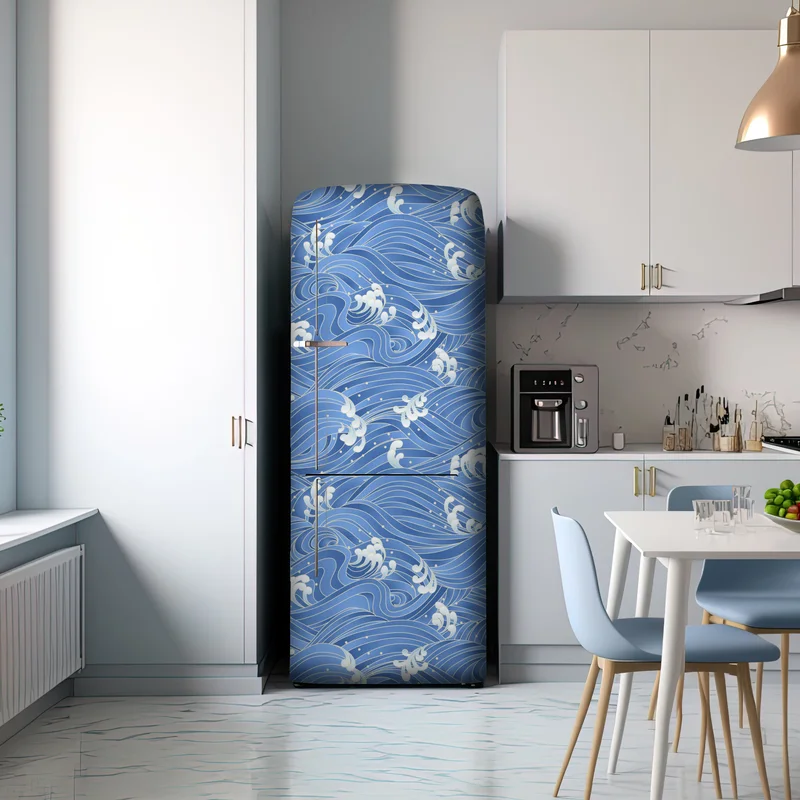 Kühlschrankaufkleber stilisiertes Japanisches wellenmuster