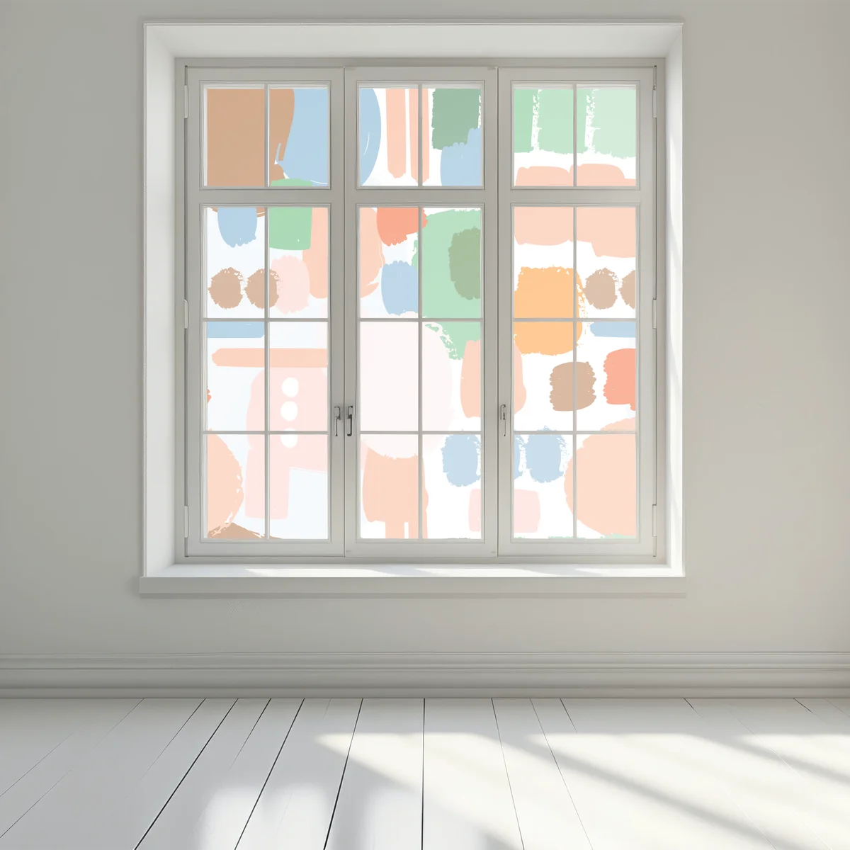 Fensteraufkleber pastell pinselstrich muster Fensteraufkleber pastell pinselstrich muster