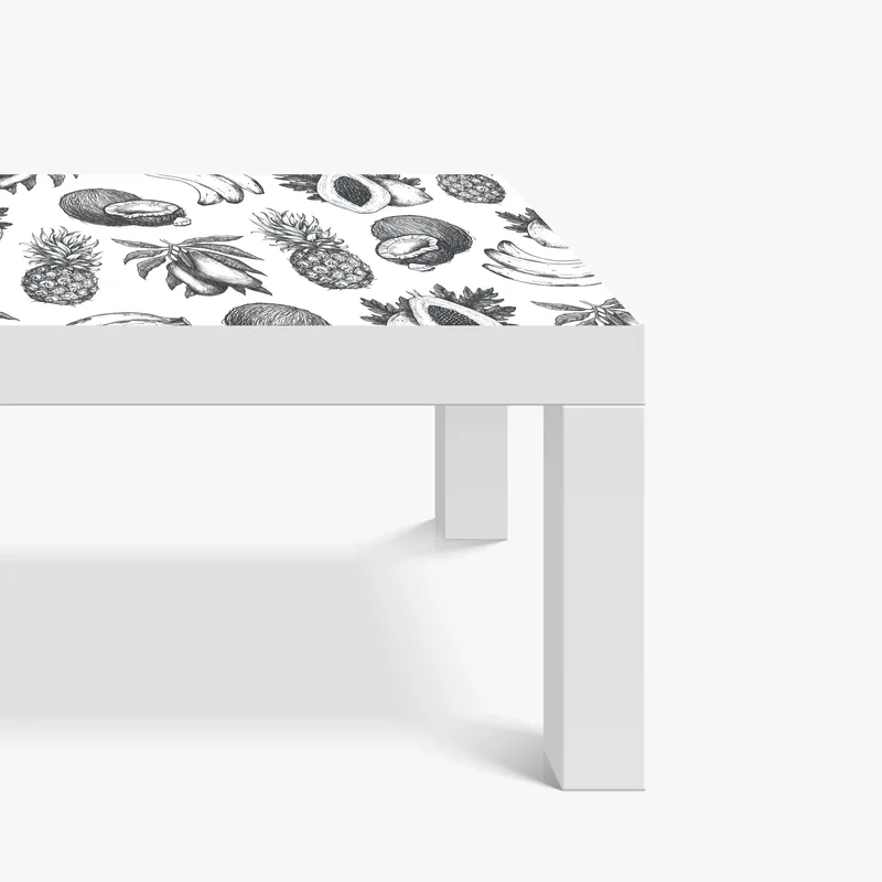 Tischaufkleber und Schreibtischaufkleber handgezeichnetes muster tropischer früchte