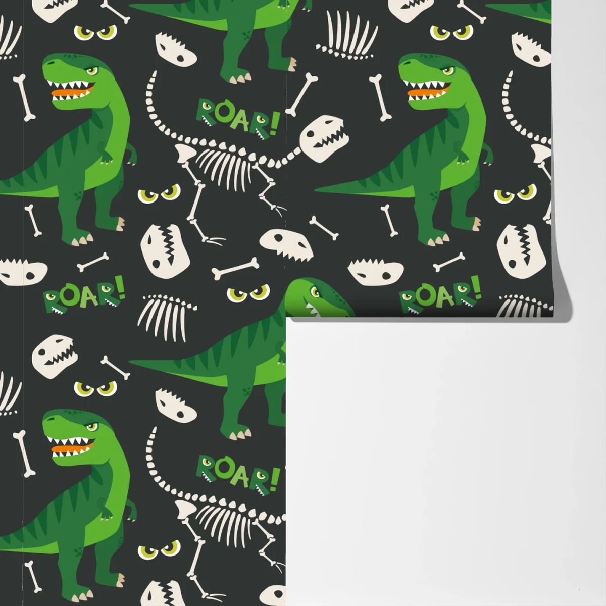 Fototapeta wesoły zielony t-rex wzór Fototapeta wesoły zielony t-rex wzór