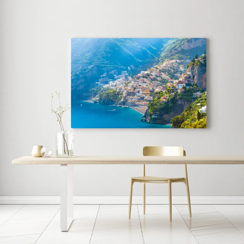 Leinwandbild Positano: buntes küstendorf an der Amalfiküste Leinwandbild Positano: buntes küstendorf an der Amalfiküste