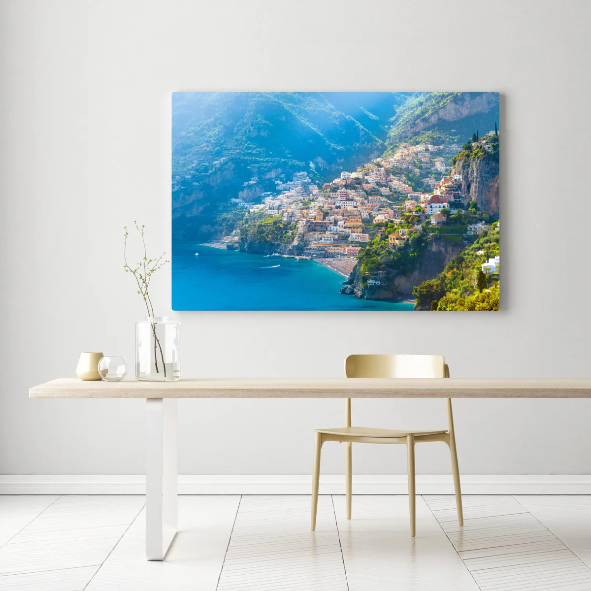 Leinwandbild Positano: buntes küstendorf an der Amalfiküste Leinwandbild Positano: buntes küstendorf an der Amalfiküste