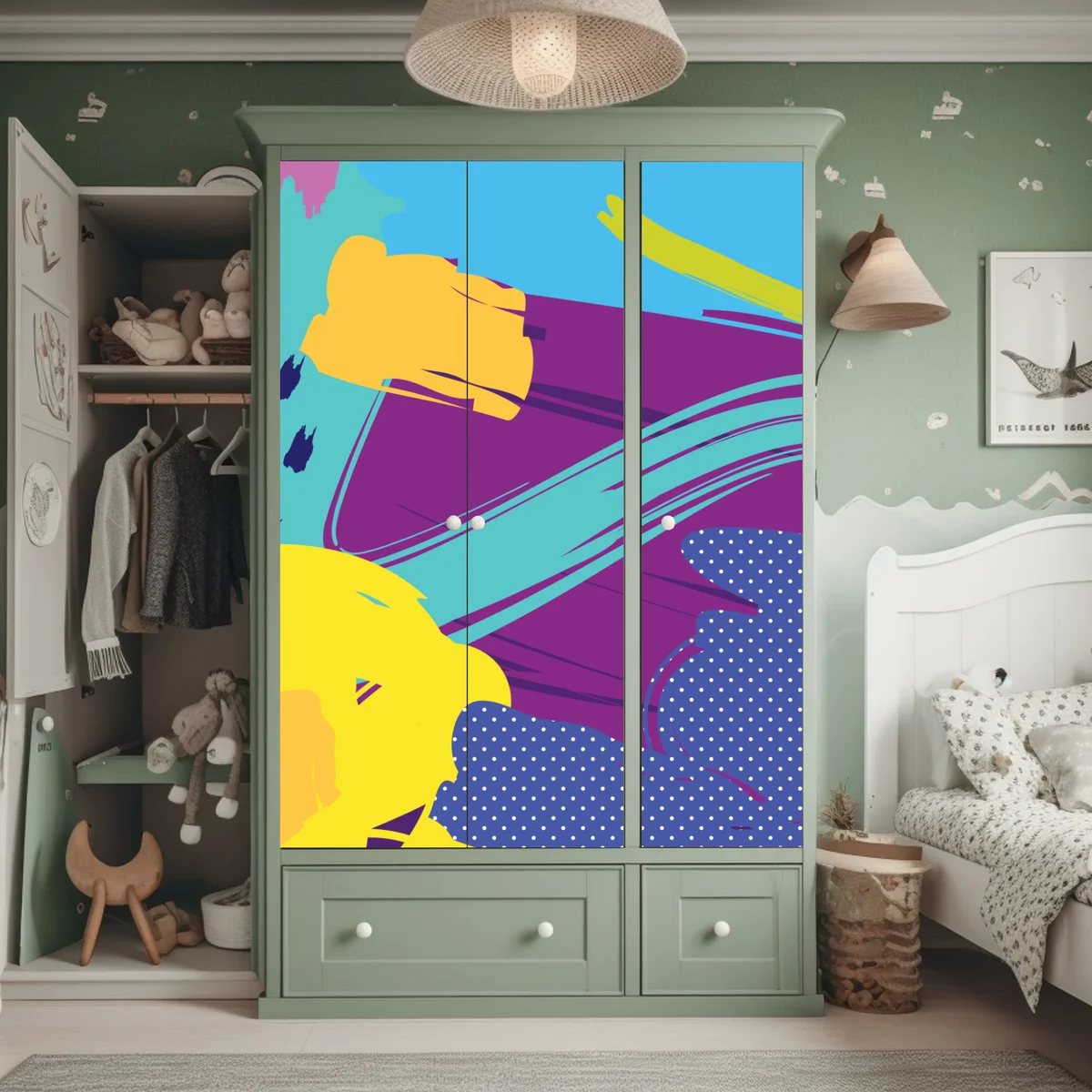 Schrankaufkleber lebendige abstrakte pop-art komposition Schrankaufkleber lebendige abstrakte pop-art komposition