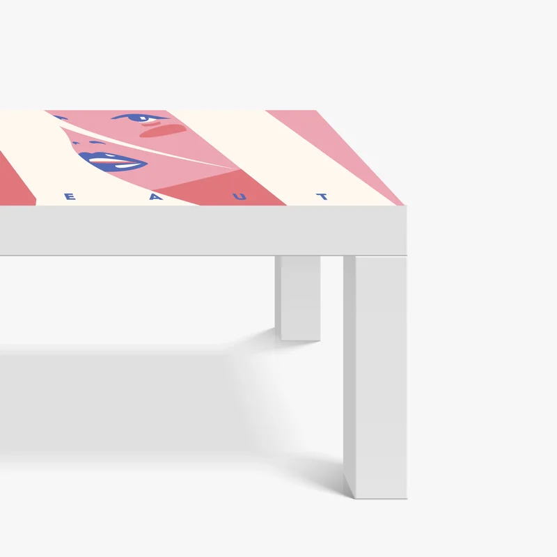 Tischaufkleber und Schreibtischaufkleber pastell pop-art porträt der schönheit