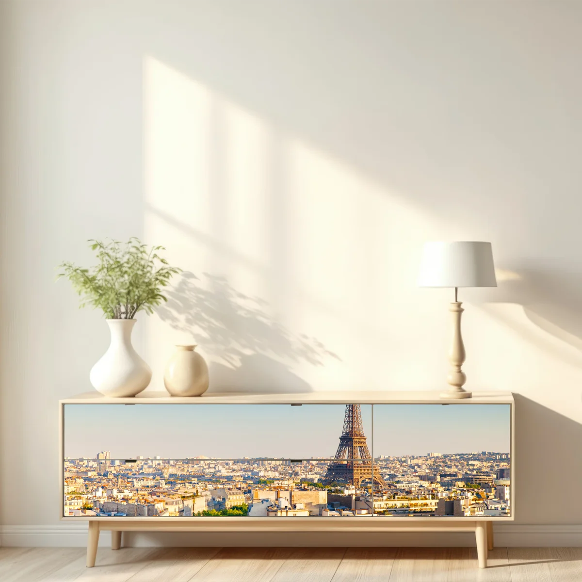 Repositionierbarer Aufkleber Paris skyline mit dem Eiffelturm Repositionierbarer Aufkleber Paris skyline mit dem Eiffelturm