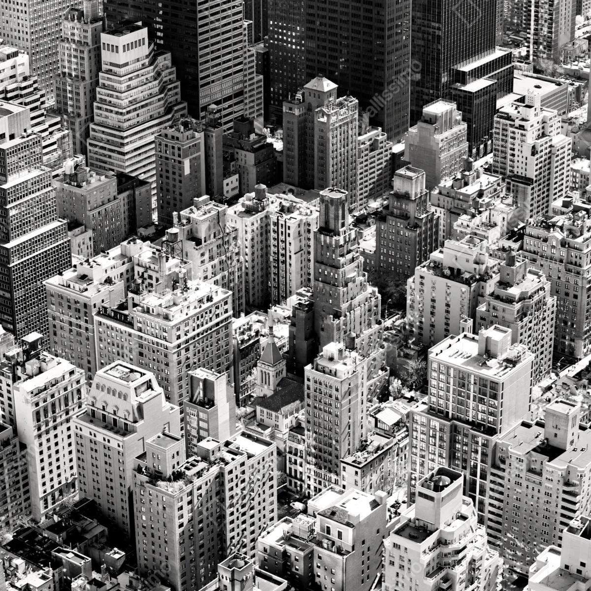 Leinwandbild Manhattan luftaufnahme skyline in monochrom Leinwandbild Manhattan luftaufnahme skyline in monochrom