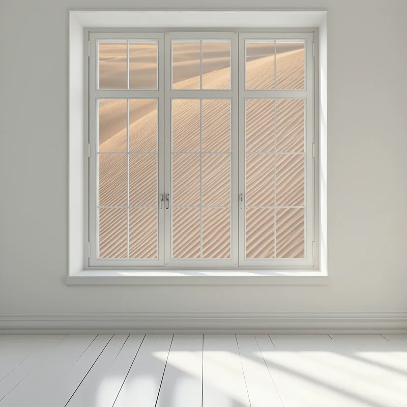 Fensteraufkleber goldene sanddünen minimalistisches landschaftsbild Fensteraufkleber goldene sanddünen minimalistisches landschaftsbild