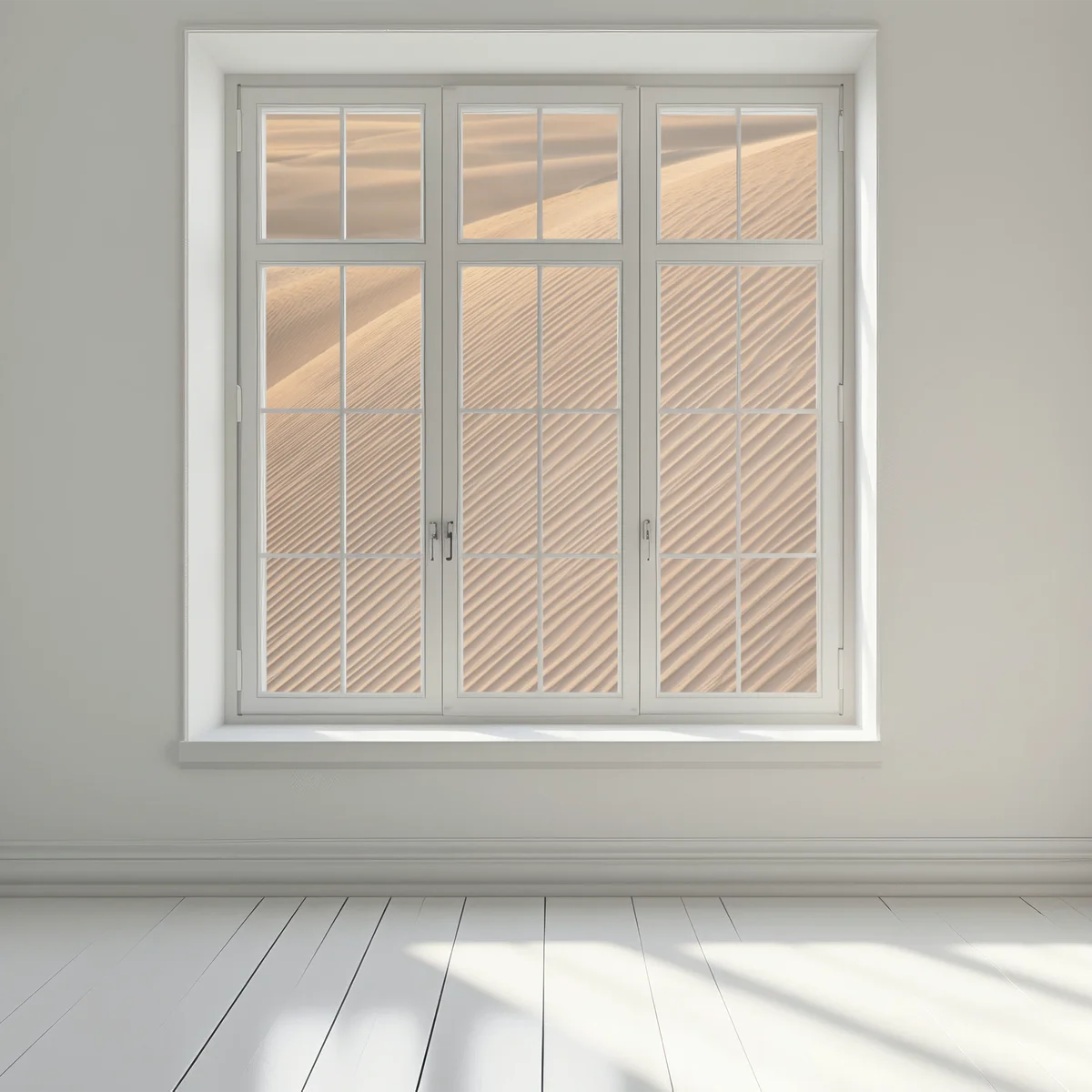 Fensteraufkleber goldene sanddünen minimalistisches landschaftsbild Fensteraufkleber goldene sanddünen minimalistisches landschaftsbild