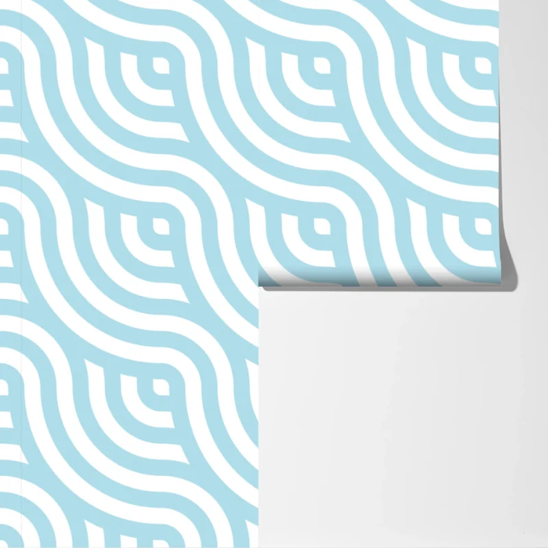 Fototapete sanftes türkis geometrisches wellenmuster Fototapete sanftes türkis geometrisches wellenmuster