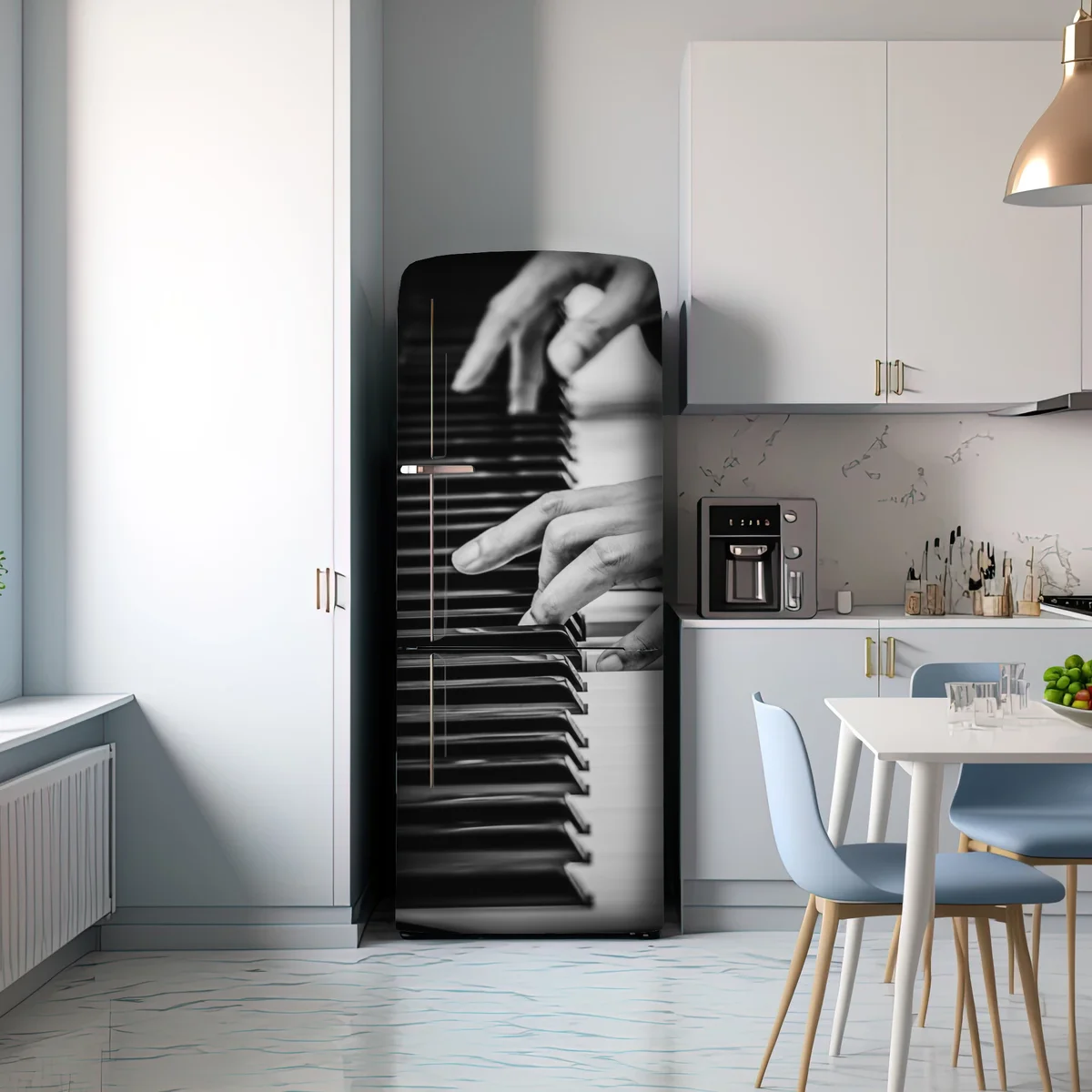 Kühlschrankaufkleber hände am klavier in bewegung Kühlschrankaufkleber hände am klavier in bewegung