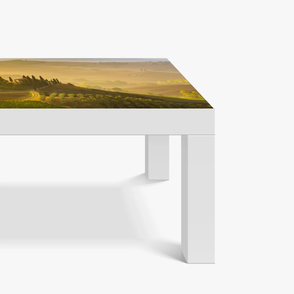 Tischaufkleber und Schreibtischaufkleber nebliger morgen über Val d'Orcia • Tischaufkleber bei Wallnifity® Tischaufkleber und Schreibtischaufkleber nebliger morgen über Val d'Orcia • Tischaufkleber bei Wallnifity®