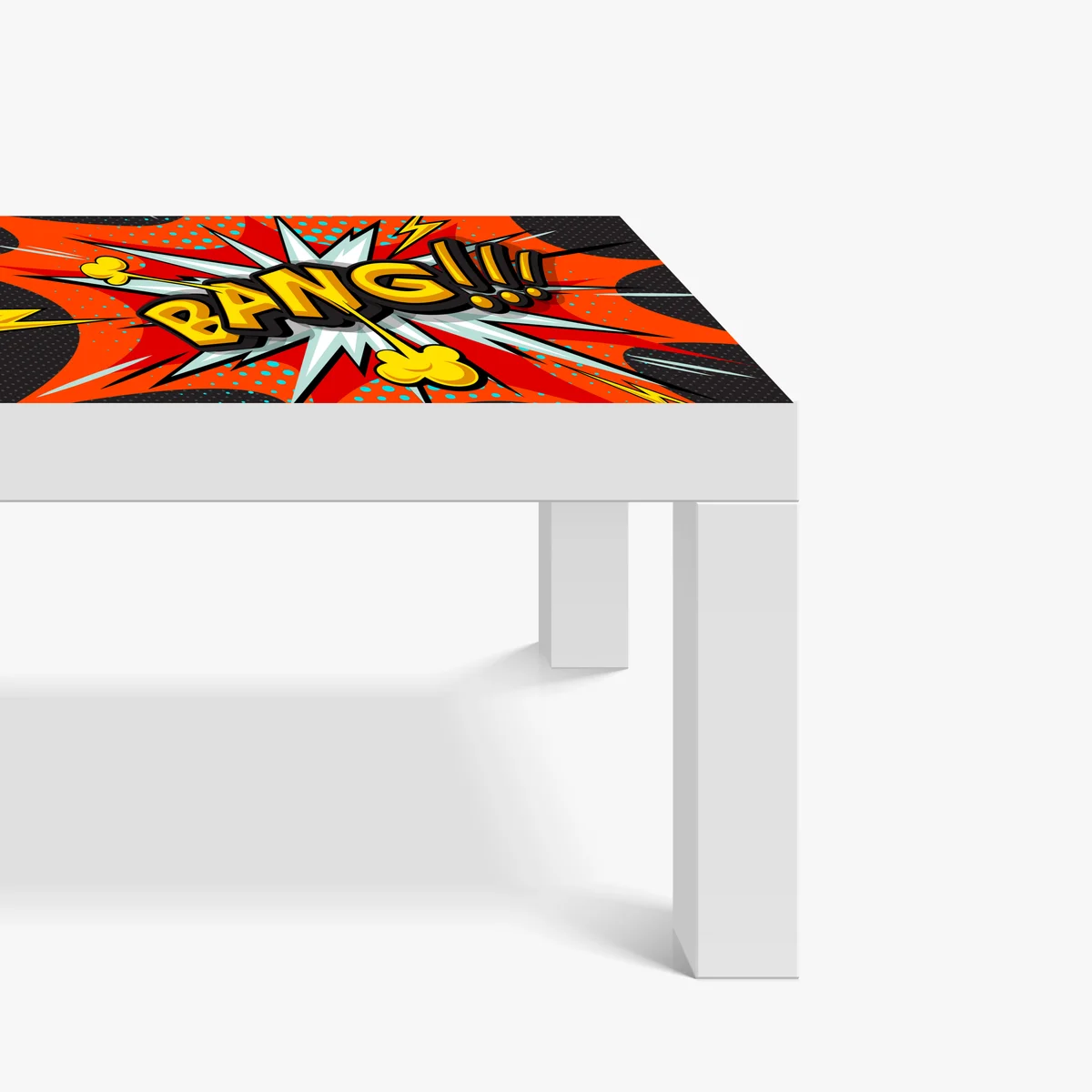 Tischaufkleber und Schreibtischaufkleber comic-explosion im pop-art-stil Tischaufkleber und Schreibtischaufkleber comic-explosion im pop-art-stil