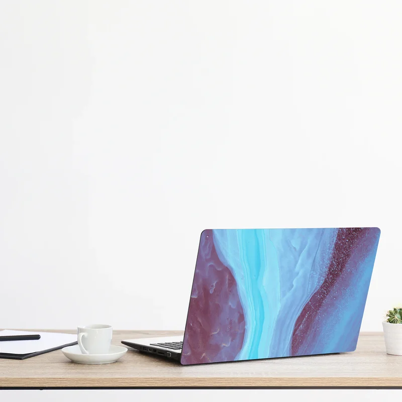 Naklejka na laptopa eteryczna turkusowo-różowa marmurowa abstrakcja Naklejka na laptopa eteryczna turkusowo-różowa marmurowa abstrakcja