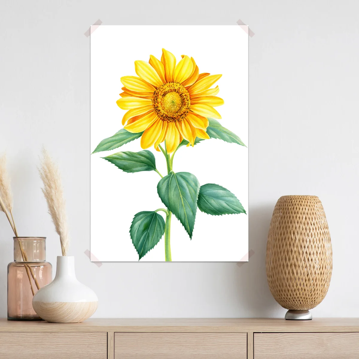 Poster sonnenblume in aquarell Poster sonnenblume in aquarell