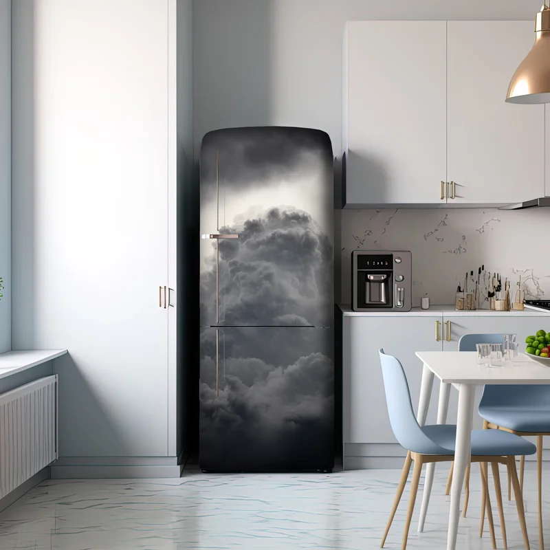 Kühlschrankaufkleber dramatische graue wolkenlandschaft