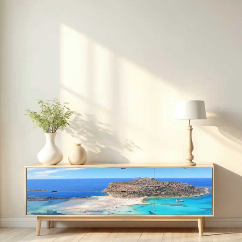 Repositionierbarer Aufkleber lagune Balos türkislandschaft, Kreta