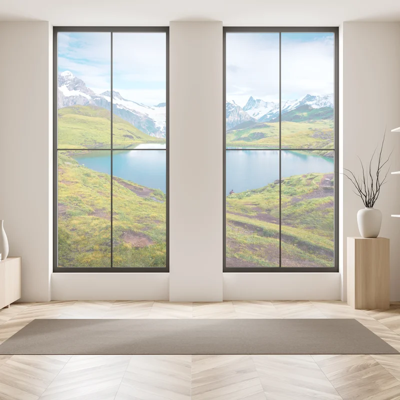 Fensteraufkleber ruhiger morgen am Bachalpsee, Schweiz