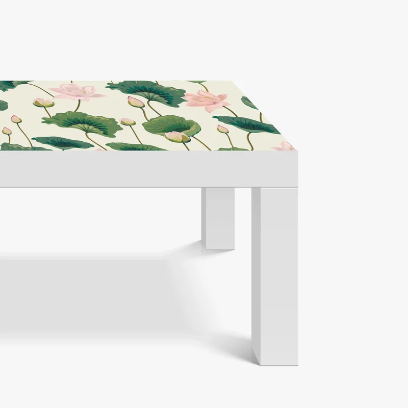 Tischaufkleber und Schreibtischaufkleber ruhiges botanisches lotosmuster