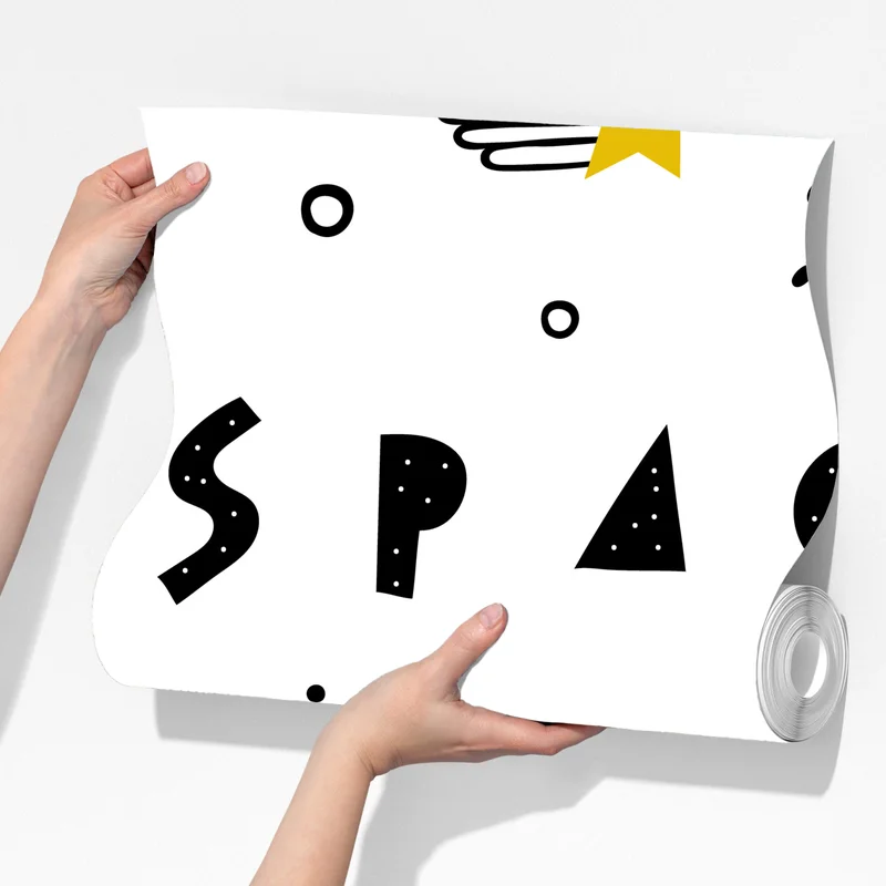 Fototapete verspieltes weltraummuster mit planeten Fototapete verspieltes weltraummuster mit planeten