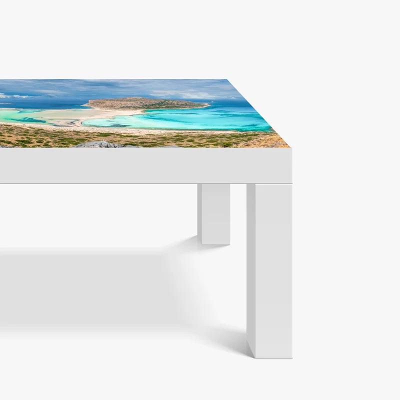 Tischaufkleber und Schreibtischaufkleber Balos Lagoon, Kreta panorama strandblick