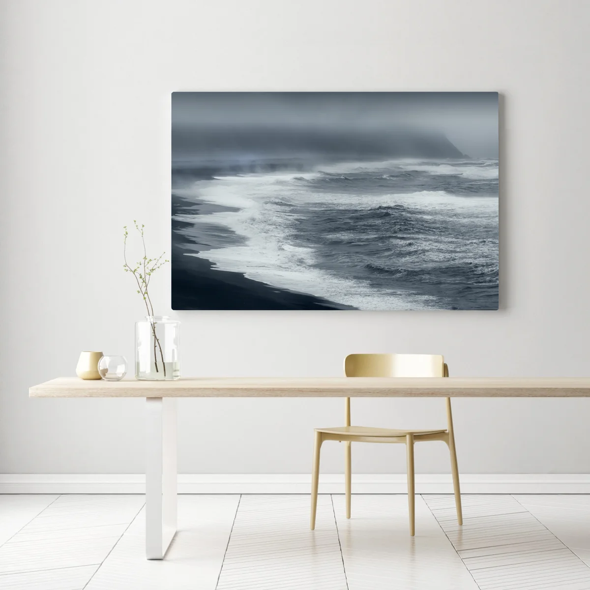 Leinwandbild stürmische küste von Island panorama Leinwandbild stürmische küste von Island panorama