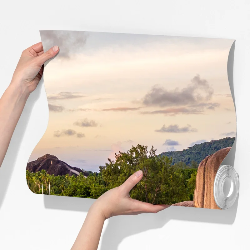 Fototapeta Anse d'Argent tropikalna plaża z granitowymi głazami Fototapeta Anse d'Argent tropikalna plaża z granitowymi głazami