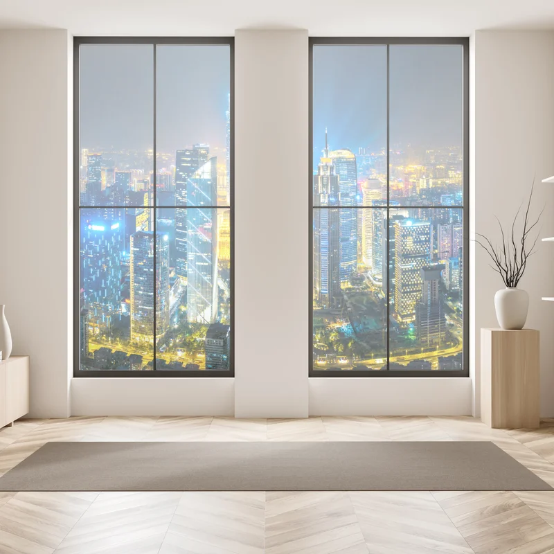 Naklejka na okno nocna panorama skyline Guangzhou Naklejka na okno nocna panorama skyline Guangzhou