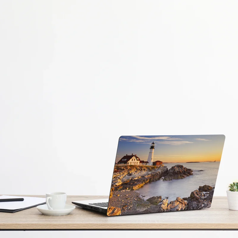 Laptop-Aufkleber Portland Head leuchtturm bei sonnenaufgang