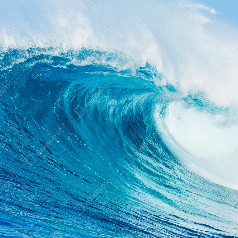 Leinwandbild majestätische blaue ozeanwelle Leinwandbild majestätische blaue ozeanwelle