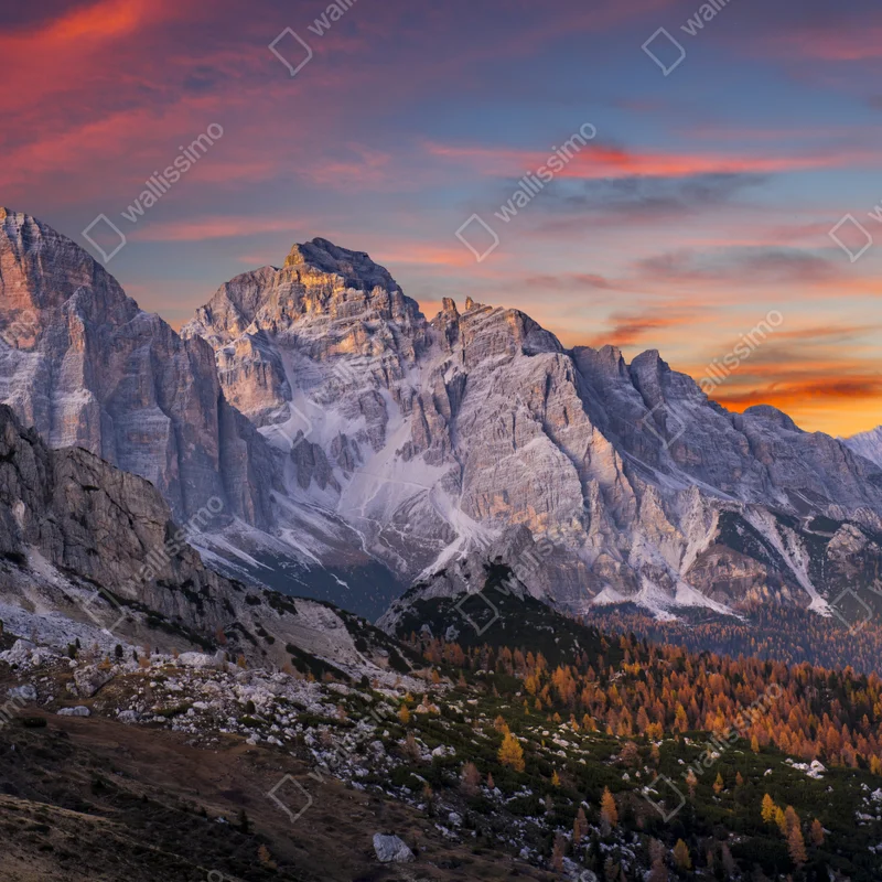 Leinwandbild majestätischer herbstlicher sonnenuntergang in den bergen Leinwandbild majestätischer herbstlicher sonnenuntergang in den bergen