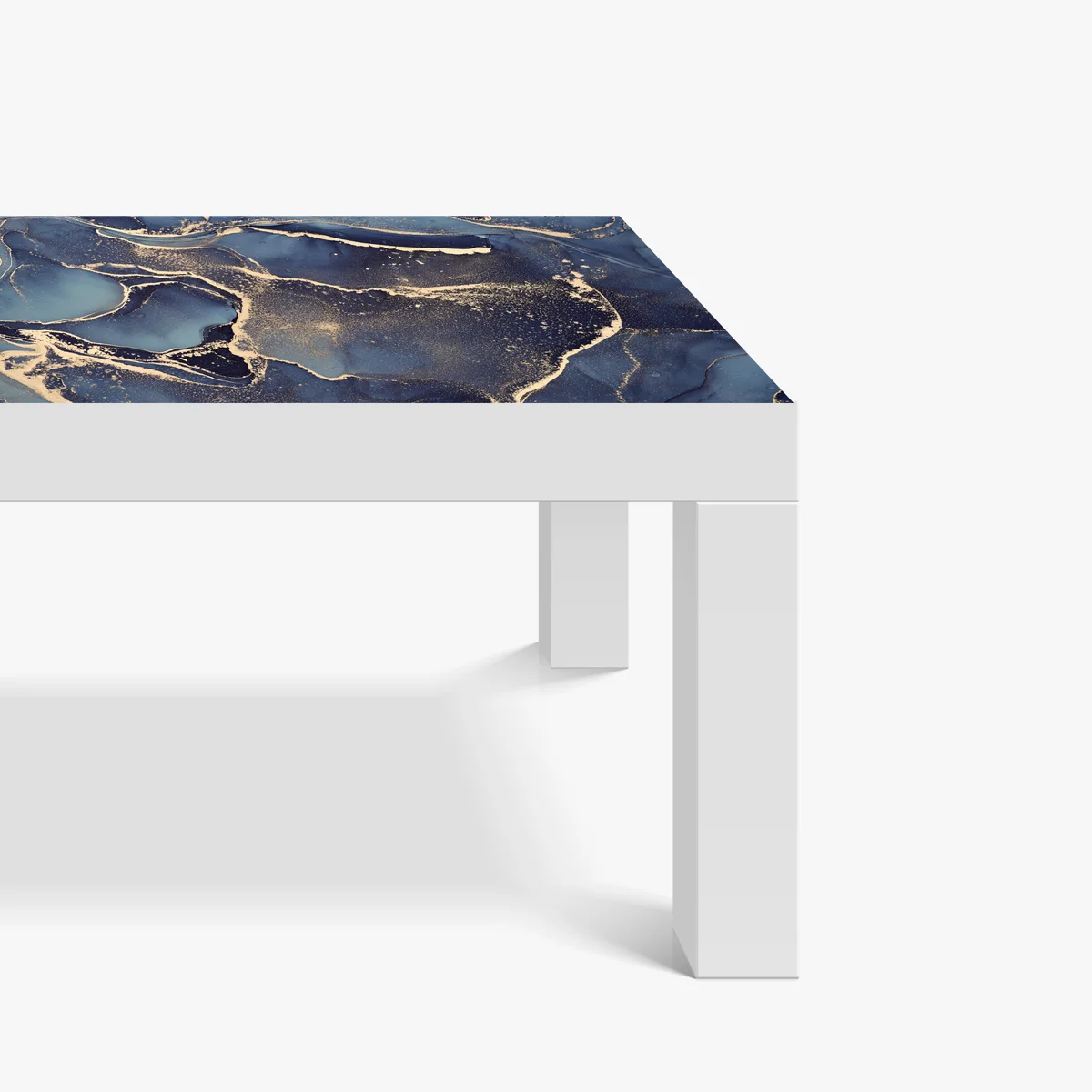 Tischaufkleber und Schreibtischaufkleber traumhafte abstrakte fließmalerei in blau und gold Tischaufkleber und Schreibtischaufkleber traumhafte abstrakte fließmalerei in blau und gold