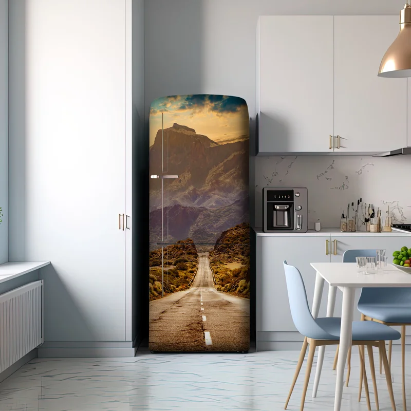 Kühlschrankaufkleber straße in die berge auf Teneriffa