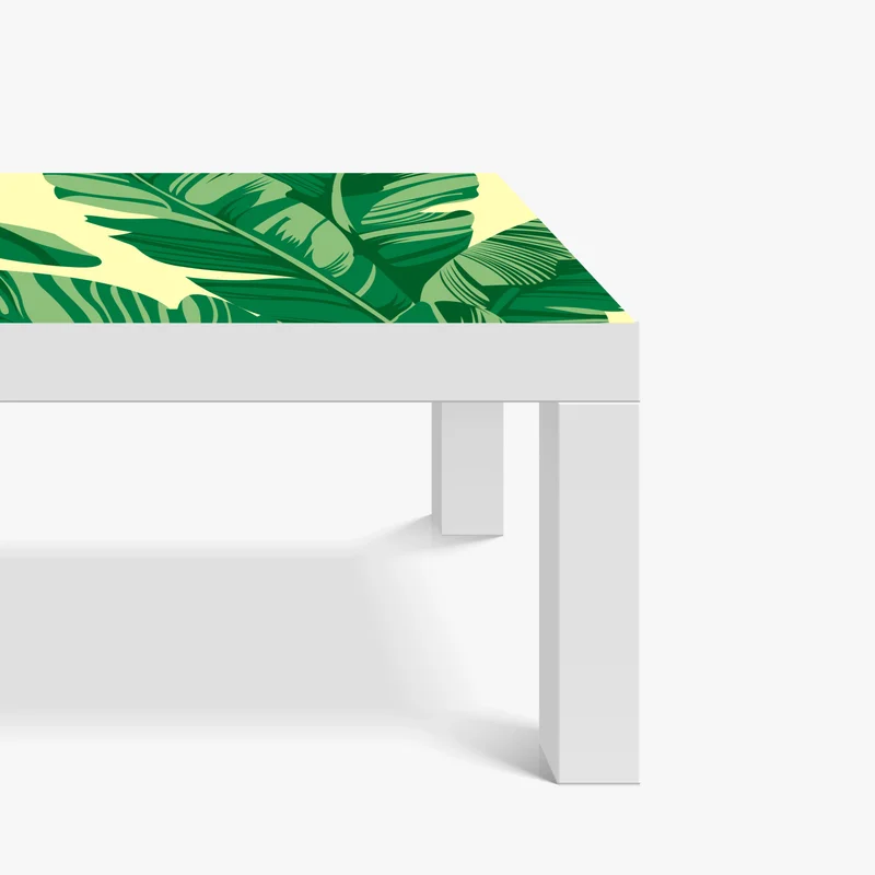 Tischaufkleber und Schreibtischaufkleber tropisches muster mit bananenblättern