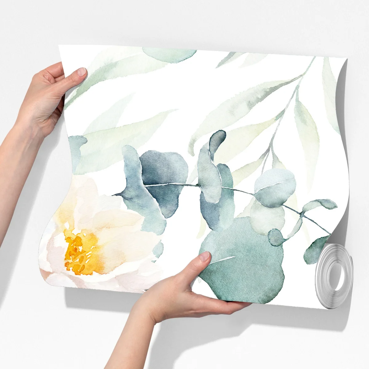 Fototapete zarter aquarellblumenstrauß Fototapete zarter aquarellblumenstrauß