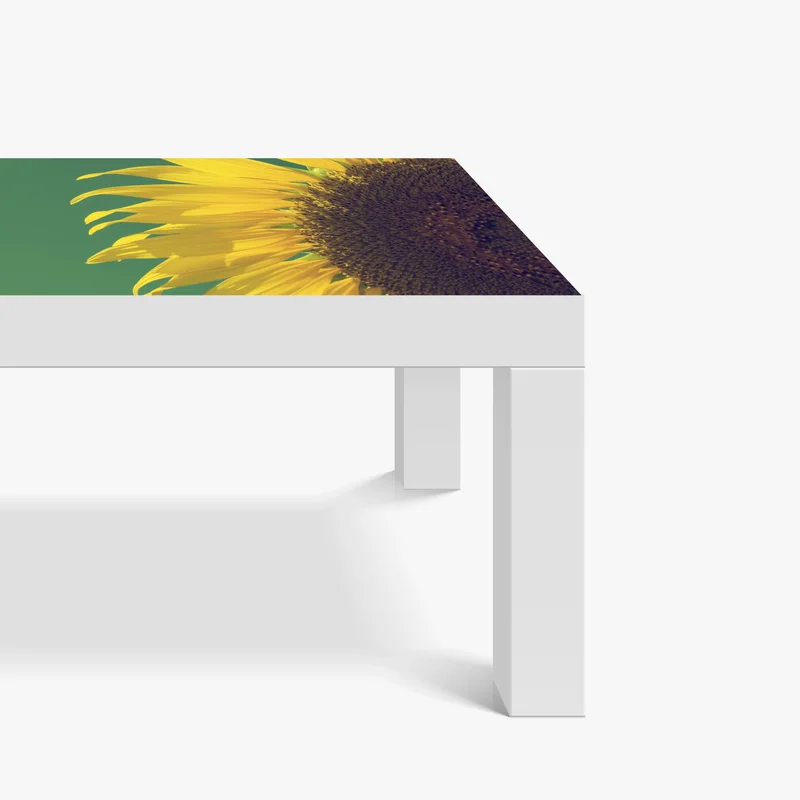 Tischaufkleber und Schreibtischaufkleber strahlende sonnenblume vor vintage-himmel