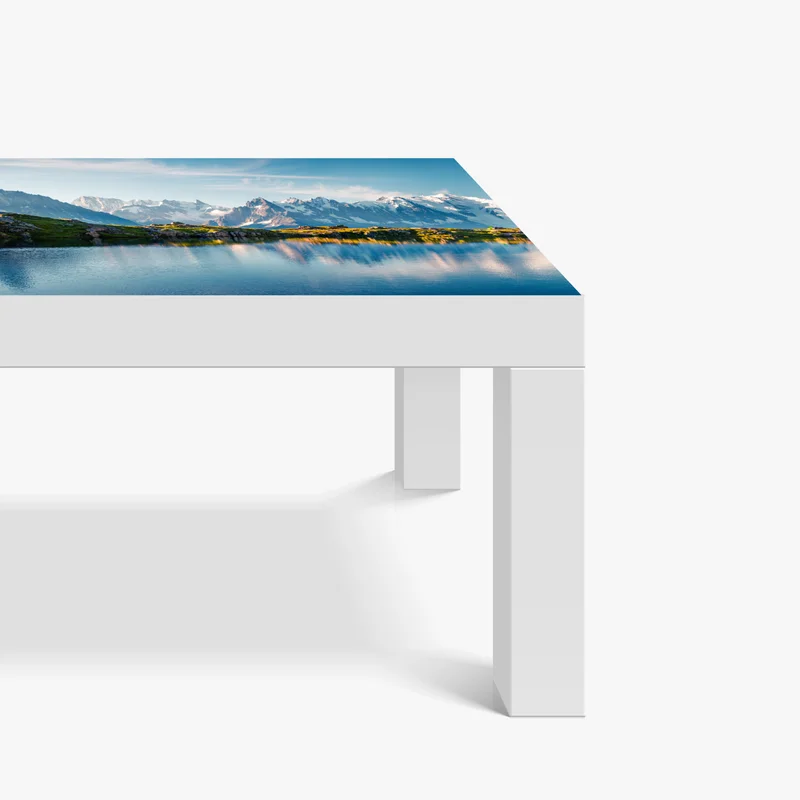 Tischaufkleber und Schreibtischaufkleber panorama von Lac Blanc und Mont Blanc Tischaufkleber und Schreibtischaufkleber panorama von Lac Blanc und Mont Blanc