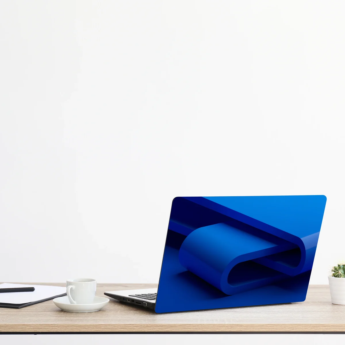 Laptop-Aufkleber minimalistische blaue geometrische schleife Laptop-Aufkleber minimalistische blaue geometrische schleife