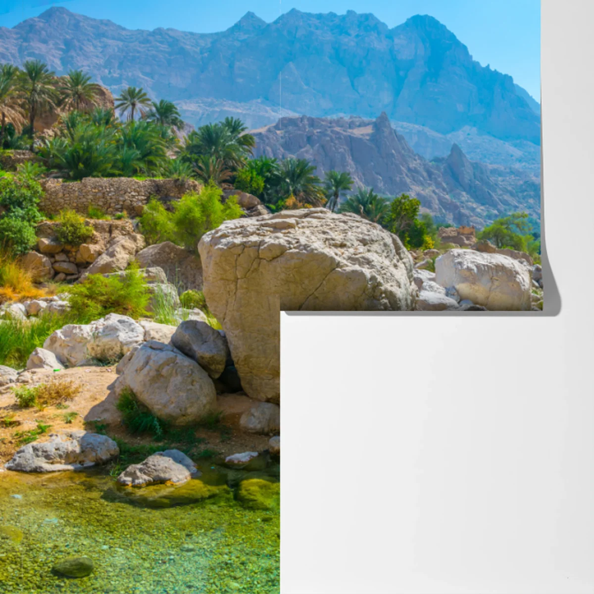 Fototapete türkisfarbene bergoase Fototapete türkisfarbene bergoase